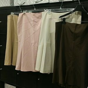 Lot of 4 aline suit skirts